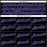 Custom Team Performance T-Shirt with Name and Number - Personalized Black Purple Light Blue Personalized Black Purple-Light