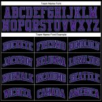 Personalized Basketball Jersey - Black Purple Light Blue Throwback Design Personalized Black Purple-Light Blue Throwback