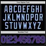 Custom Name and Number Softball Jersey - Personalized Unisex Two-Button in Black, Purple, and Light Blue Personalized Black
