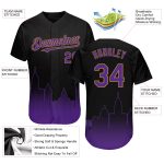 Personalized 3D Baltimore City Edition Baseball Jersey - Black Purple Old Gold Fade Fashion Design Personalized Black Purple-Old