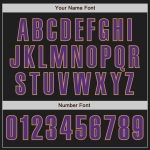 Personalized Custom Black Purple Old Gold Authentic Baseball Jersey with Team Name and Number Personalized Black Purple-Old