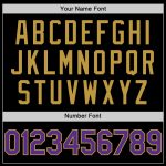Customizable Two-Tone Bomber Hoodie Jacket with Personalized Name and Number - Black Purple Old Gold Varsity Letterman Personalized