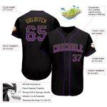 Personalized Black Purple Old Gold Drift Fashion Baseball Jersey for Men and Women Personalized Black Purple-Old Gold Drift