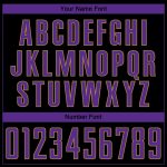 Personalized Soccer Uniform Jersey - Black Purple Old Gold Pinstripe Fade Design Personalized Black Purple-Old Gold Pinstripe
