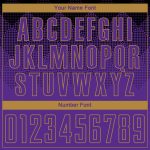 Custom Soccer Jersey with Personalized Name and Number - Black Purple & Old Gold Sublimation Team Uniform Personalized Black