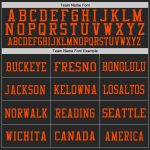 Personalized Black Purple Orange Throwback Football Jersey for Men Women Personalized Black Purple-Orange Mesh Throwback