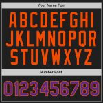 Personalized Basketball Jersey - Black Purple-Orange Throwback Style Personalized Black Purple-Orange Throwback Basketball