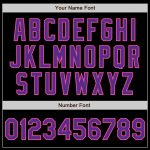 Personalized Baseball Jersey in Black, Purple, and Pink - Custom Arm Shapes Jersey Personalized Black Purple-Pink 3 Colors