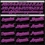 Personalized Baseball Jersey in Black, Purple, and Pink - Custom Arm Shapes Jersey Personalized Black Purple-Pink 3 Colors
