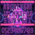 Personalized Psychedelic 3D Magic Mushrooms Golf Polo Shirt - Black, Purple, Pink Over Sacred Geometry Design Personalized