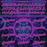 Personalized Psychedelic 3D Magic Mushrooms Black Purple-Pink T-Shirt Over Sacred Geometry Hallucination Performance Personalized
