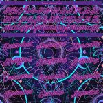 Personalized 3D Magic Mushrooms T-Shirt, Black Purple-Pink Psychedelic Design Over Sacred Geometry Personalized Black Purple-Pink