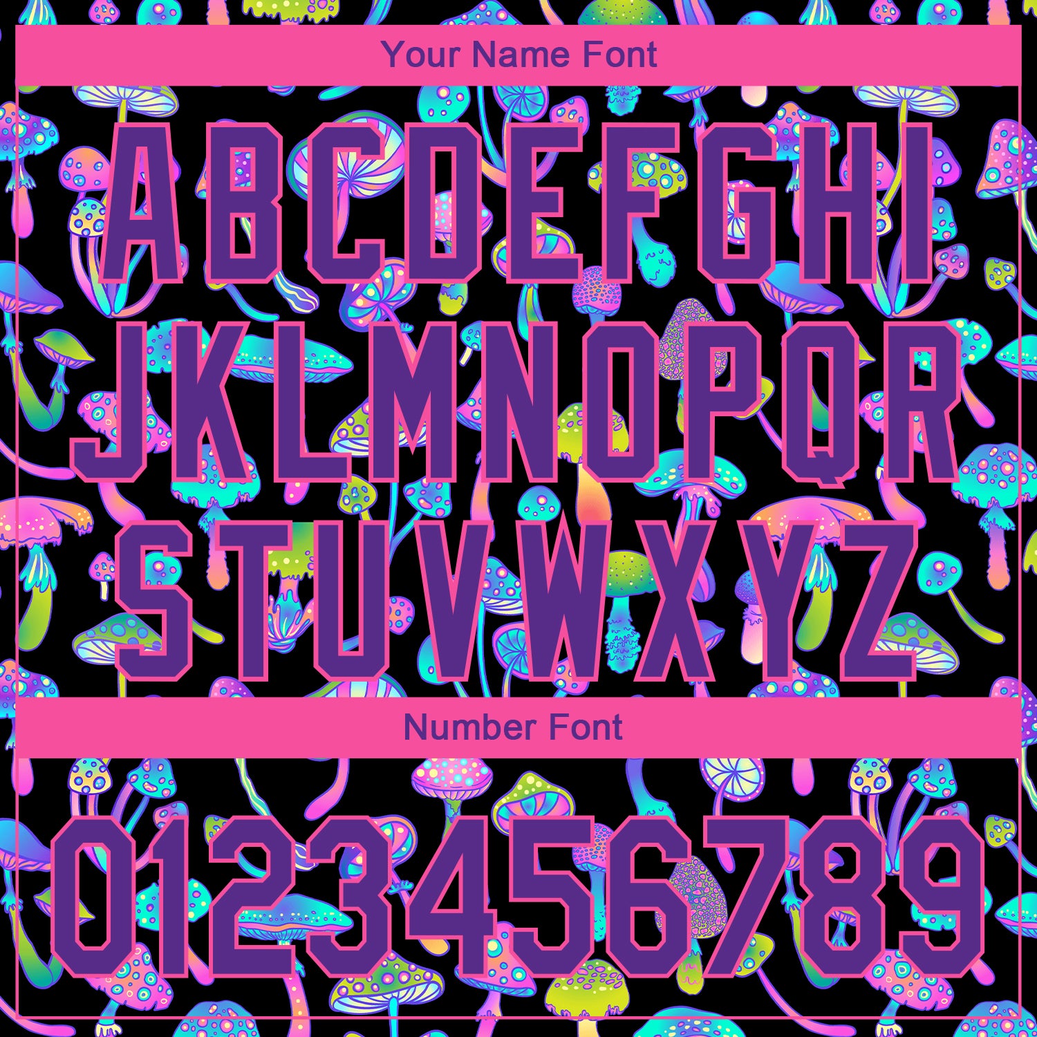 Personalized Black Purple-Pink 3D Magic Mushrooms Psychedelic Hallucination Performance Golf Polo Shirt Personalized Psychedelic 3D Magic Mushrooms Black Purple-Pink Golf Polo Shirt Personalized Black Purple-Pink 3D Magic Mushrooms - Image 5