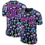 Custom black, purple and pink performance t-shirt