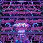 Custom 3D Pattern Magic Mushrooms Basketball Shorts with Sacred Geometry, Personalized in Black Purple-Pink - Team Name & Number