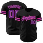 Personalized Baseball Jersey - Black Purple Pink Color Options Personalized Black Purple-Pink Baseball Jersey