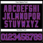 Personalized Baseball Jersey - Black Purple Pink Color Options Personalized Black Purple-Pink Baseball Jersey