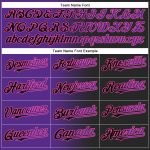 Custom Black Purple Pink Gradient Baseball Jersey for Fashion Lovers Personalized Black Purple-Pink Gradient Fashion Baseball