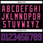Personalized Black Purple Pink Hockey Jersey with Lace Neck Design Personalized Black Purple-Pink Hockey Lace Neck Jersey