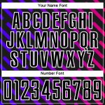 Custom Name Number Soccer Jersey Personalized Black Purple Pink Lines Uniform Personalized Black Purple-Pink Lines Sublimation