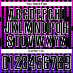 Personalized Sublimation Soccer Jersey - Black Purple Pink Lines Design Personalized Black Purple-Pink Lines Sublimation