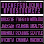 Personalized Black Purple Pink Mesh Baseball Jersey - Authentic Throwback Design Personalized Black Purple-Pink Mesh Authentic