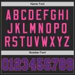 Personalized Throwback Football Jersey - Black Purple-Pink Mesh Design Personalized Black Purple-Pink Mesh Throwback Football