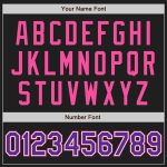Personalized Baseball Jersey for Men & Women - Black Purple Pink Raglan Sleeves Personalized Black Purple-Pink Raglan Sleeves
