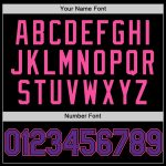 Personalized Baseball Jersey in Black and Purple-Pink, Retro Style Personalized Black Purple-Pink Throwback Baseball Jersey