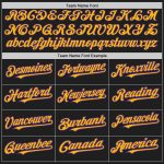 Custom Name and Number Unisex Softball Jersey - Personalized Black Purple Pinstripe Two-Button Design Personalized Black