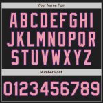 Personalized Black Purple Pinstripe Two-Button Unisex Softball Jersey - Medium Pink Personalized Black Purple Pinstripe Medium