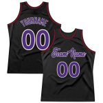Personalized Basketball Jersey - Black Purple-Red Throwback Design for Custom Style Personalized Black Purple-Red Throwback