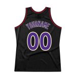 Personalized Basketball Jersey - Black Purple-Red Throwback Design for Custom Style Personalized Black Purple-Red Throwback