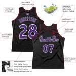 Personalized Basketball Jersey - Black Purple-Red Throwback Design for Custom Style Personalized Black Purple-Red Throwback