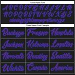 Personalized Black Purple Royal Baseball Jersey - Custom Team Sportswear Personalized Black Purple-Royal Baseball Jersey