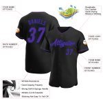 Personalized Black Purple Royal Baseball Jersey - Custom Team Sportswear Personalized Black Purple-Royal Baseball Jersey