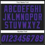 Personalized Black Purple Royal Baseball Jersey - Custom Team Sportswear Personalized Black Purple-Royal Baseball Jersey