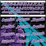 Custom Name and Number Baseball Jersey - Personalized 3D Pattern Knight Hero Art in Black Purple Teal Design Personalized