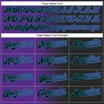 Custom Name Number Personalized Gradient Baseball Jersey Black Purple Teal Fashion Team Personalized Black Purple-Teal Authentic