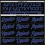 Personalized Two Tone Bomber Jacket Black Purple Teal Full-Snap Varsity Letterman Personalized Black Purple-Teal Bomber Full-Snap