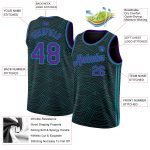 Custom Black Purple Teal Basketball Jersey - City Edition, Personalized Design Personalized Black Purple-Teal City Edition