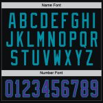 Custom Black Purple Teal Hockey Jersey with Personalized Name and Number - Team Apparel Personalized Black Purple-Teal Hockey