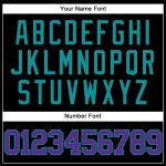 Custom Name Number Baseball Jersey - Personalized Authentic Black Purple Teal Mesh Throwback Style Personalized Black Purple-Teal