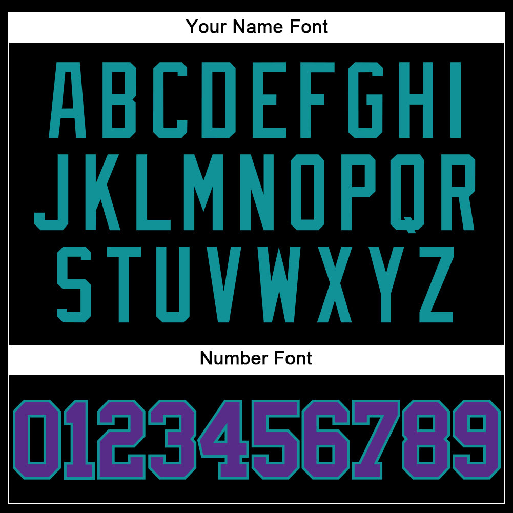 Personalized Black Purple-Teal Mesh Authentic Throwback Baseball Jersey Team Custom Name and Number Custom Name Number Baseball Jersey - Personalized Authentic Black Purple Teal Mesh Throwback Style Personalized Black Purple-Teal - Image 5