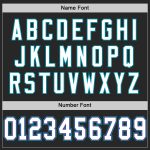 Customizable Black Purple Teal Authentic Throwback Football Jersey with Personalized Name and Number Personalized Black Purple-Teal
