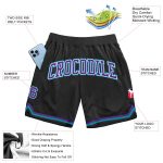 Personalized Basketball Shorts - Black Purple Teal Throwback Style Personalized Black Purple-Teal Throwback Basketball Shorts