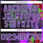 Personalized 3D Holi Festival Color Powder Baseball Jersey in Black Purple White Personalized Black Purple-White 3D Holi
