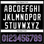 Customizable 3D Glittering Dot Baseball Jersey with Team Name and Number - Black Purple White Abstract Design Personalized