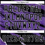 Custom Basketball Jersey with 3D Torn Paper Design - Personalized Black Purple-White Team Name and Number Personalized Black