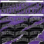 Personalized 3D Torn Paper Style Basketball Jersey Black Purple White Personalized Black Purple-White 3D Torn Paper Style